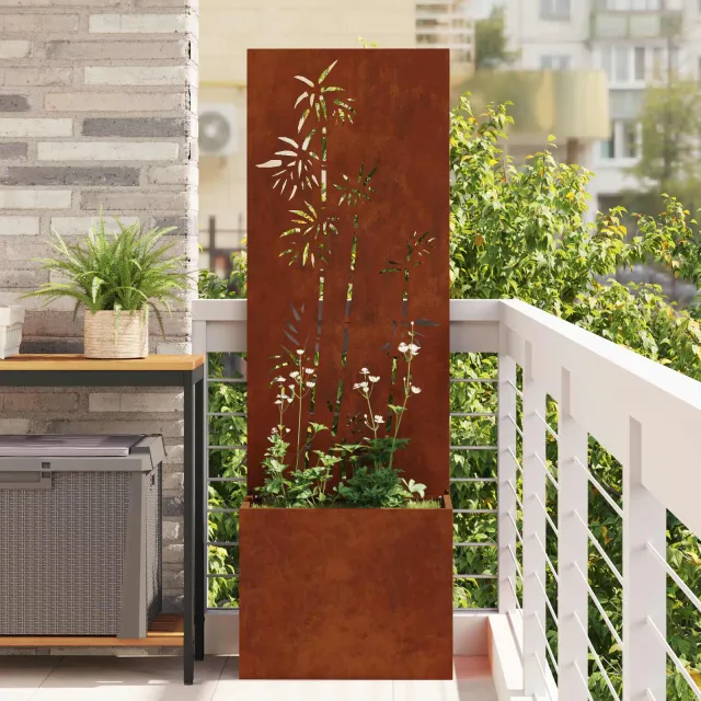 vidaXL Tuin Privacy Screen Roestig 50 x 32 x 150 cm Cortenstaal