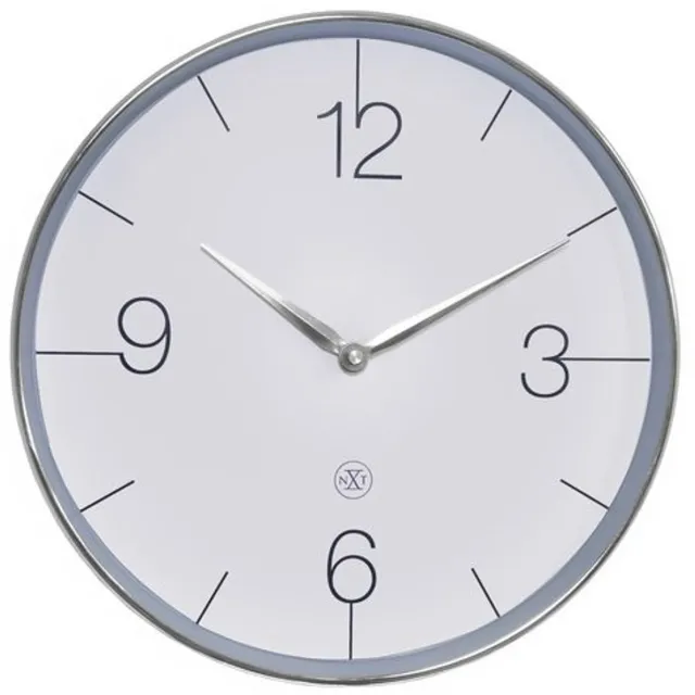 NeXtime Wandklok nXt Finesse 30,5 cm zilver Chroom