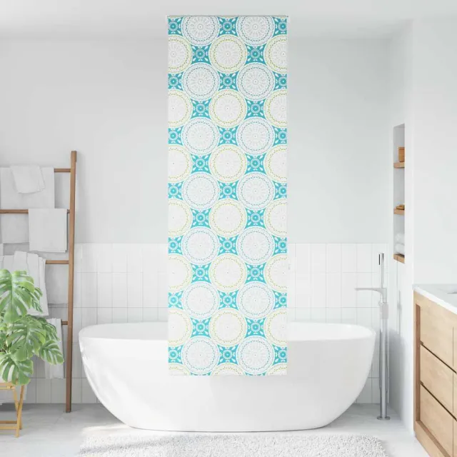 vidaXL Doucherolgordijn 80x240 cm stofbreedte 76 cm Blauw