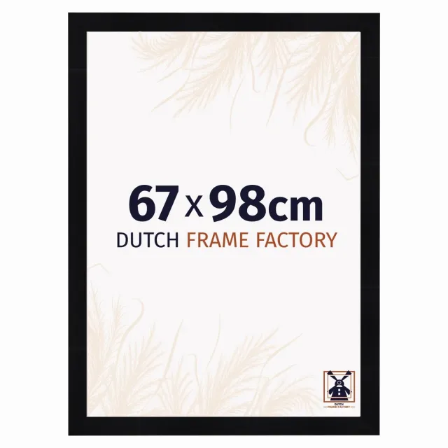 Dutch Frame Factory Fotolijst 67x98 cm - MDF - Zwart Hoogglans - Praag