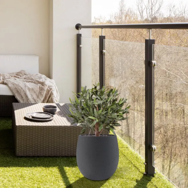 maxifleur Kunstplanten Olijf Kunstbol D 40cm UV in pot Groen