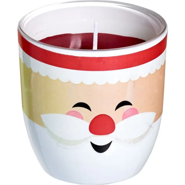 Spaas Kaars gesleeved glas Santa rood