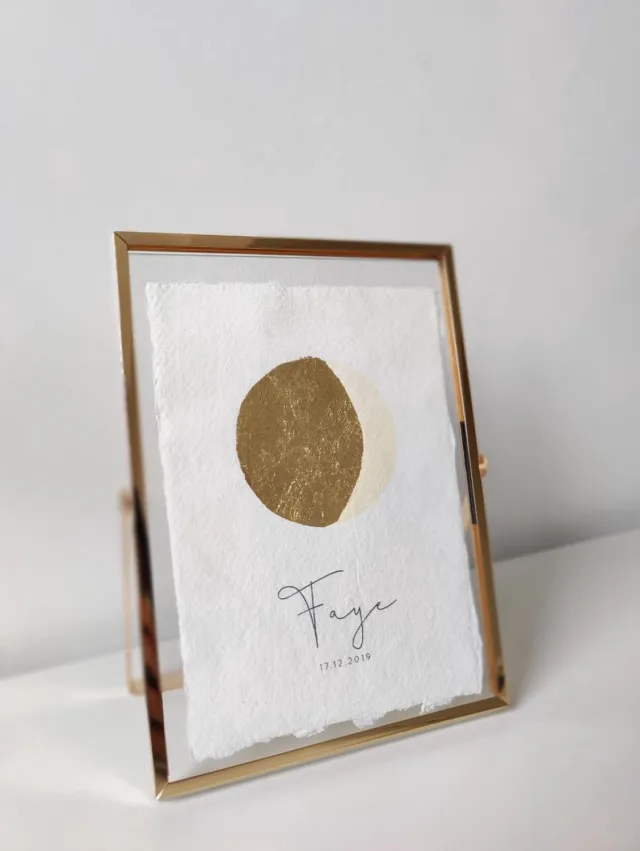 Studio Pien Luxe Gouden Fotolijst 20x25 cm - Dubbel Glas - Moderne Design Lijst voor Foto’s, Illustraties en Kunstwerken