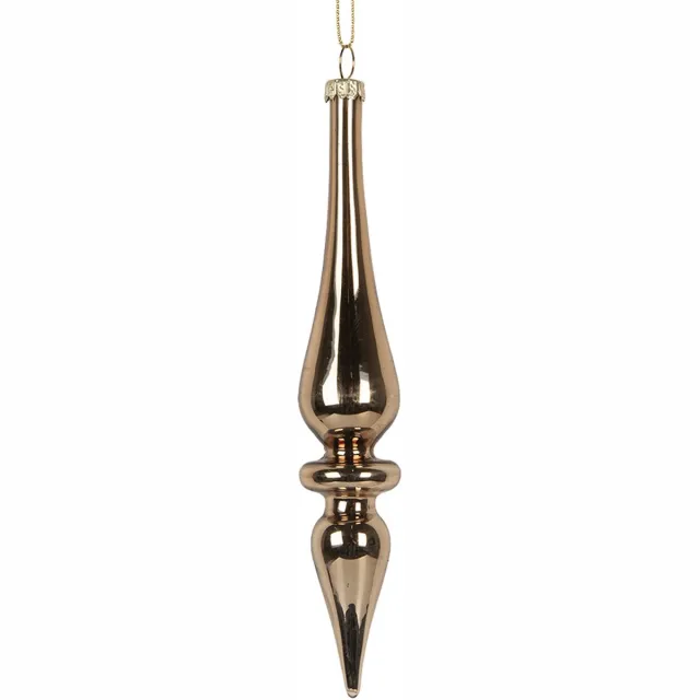 Clayre & Eef Kersthanger Ø 3x18 cm Goudkleurig Glas