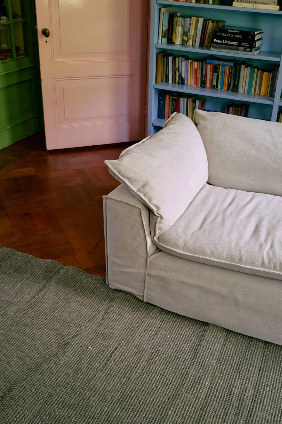 HKLIVING jute vloerkleed groen, foto 3