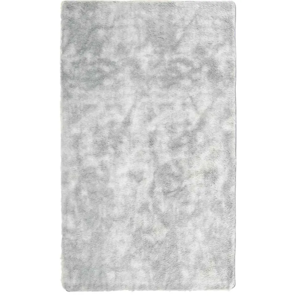 vidaXL Hoogpolig vloerkleed NAVARRA 60x100 cm polyester zilvergrijs
