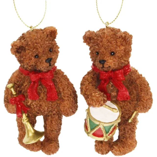 Meander Ornament Teddy beer met instrument 2ass., 5x4x9cm Zie foto