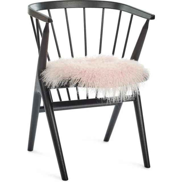 Sheepskin House Stoel Cover Sheepskin House - Curly Schapenvacht Stoel Cover - D38 cm Candy