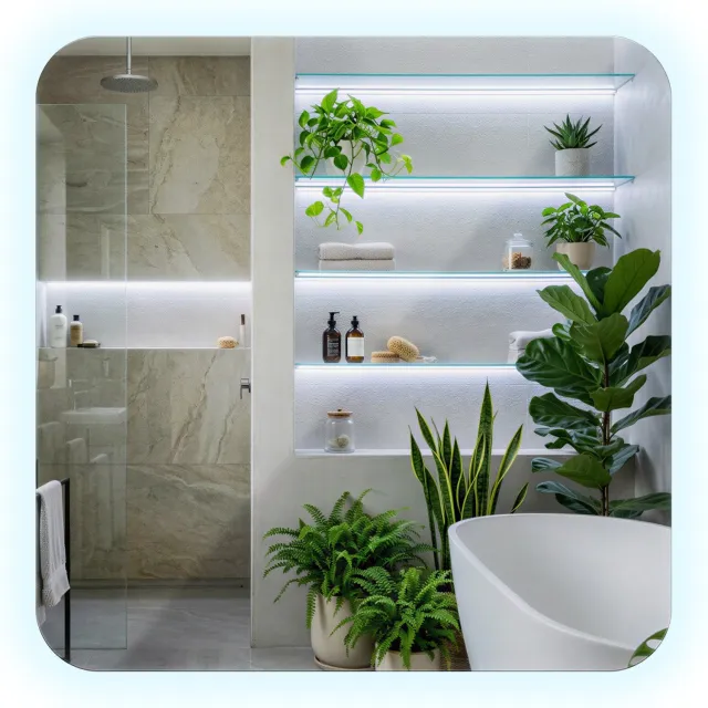 Coloray LED Spiegel - LED Spiegel met Licht Afgeronde Hoeken - 50 x 50 cm - Badkamerspiegel - Koud Wit 6500K - Wandspiegel LED - Moderne Decoratieve Spiegel