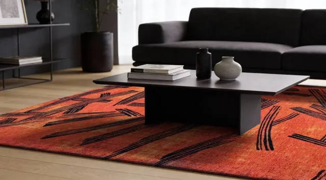Louis de Poortere Wasbaar Binnen & Buiten Vloerkleed - 200 x 280 cm - Louis De Poortere Kanji Ginger Chocolat - Laagpolig Tapijt - Gerecycled PET - Made in Belgium - Circulair Rood