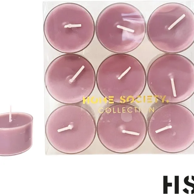 Home Society Waxinelichtjes - Theelichtjes - 9 stuks - Lila