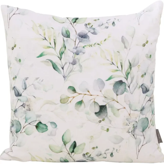 Boltze Home Sierkussen - Katoenen kussen met bladerenpatroon, EUKANA Multicolor