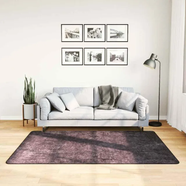 vidaXL Vloerkleed wasbaar 120x180 cm antracietkleurig, foto 2