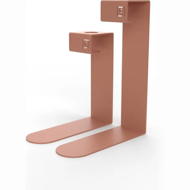 Steellish Kandelaar Mino | Blush - Oud Roze | Elegant | Industrieel | Kaarsenhouder | Modern | Mix en Match | Metaal | 2 stuks Beigerood