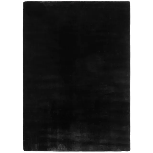 Dutch XXL Wasbaar Vloerkleed | Tapijt | Joy | Uni | Zwart | 80x150 cm