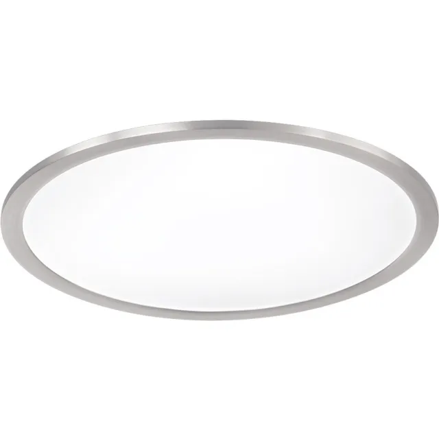 BES LED LED Plafondlamp WiZ - Smart LED - Trion Givon - 20W - Aanpasbare Kleur - Dimbaar - Afstandsbediening - Rond - Mat Nikkel - Aluminium