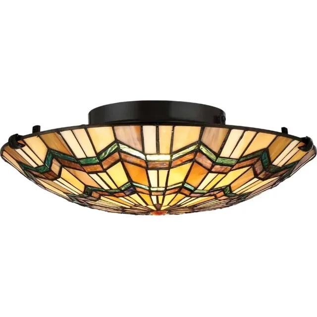 Steady Lighting Bohemian Plafondlamp - Steady Lighting - Glas - Bohemian - E27 - L: 42.1cm - Voor Binnen - Woonkamer - Eetkamer - Brons