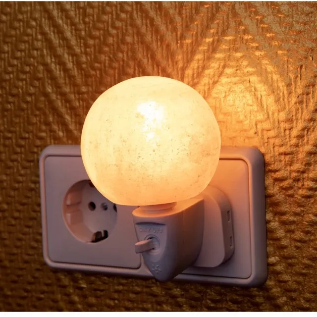 BERK Zoutlamp nachtlicht Bol zwart