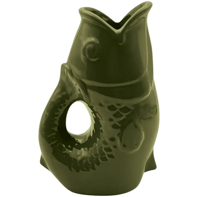Opjet Vaas 'Vis' - groen Wonen > Woonaccessoires > Decoratieve accessoires > Vazen > Vazen