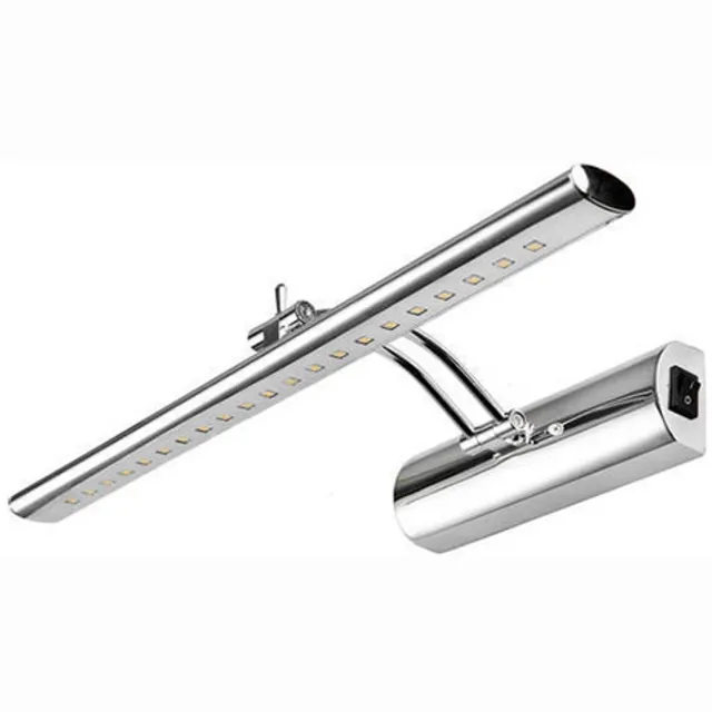 BES LED LED Spiegelverlichting - Schilderijverlichting - Ovaal 6W - Glans Chroom Aluminium - Verstelbaar