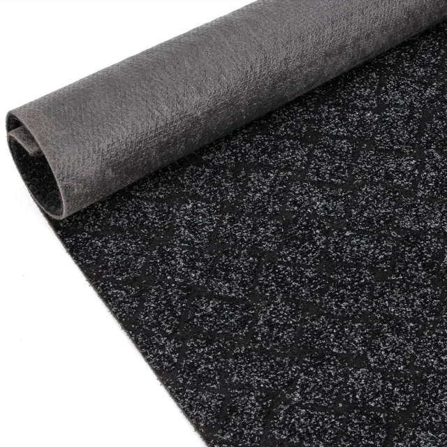 ANRO Loper Melbourne Zwart 260x100cm – Schoonloopmat Gangloper Vuilvangmat Antislip Op