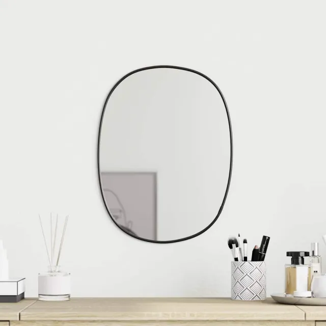 vidaXL Wandspiegel 30x25 cm zwart