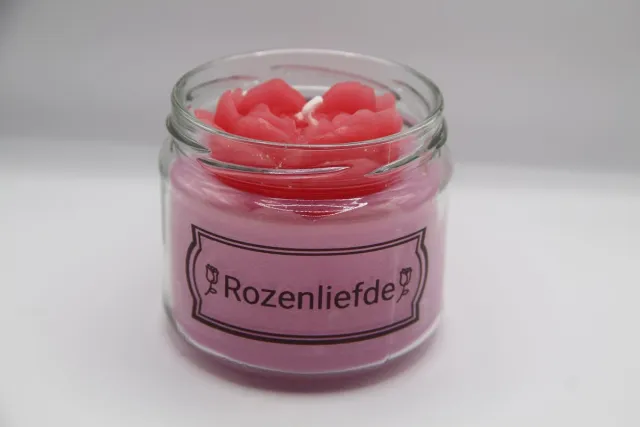 Small creations Kaars in pot. Rozenliefde. Love geur