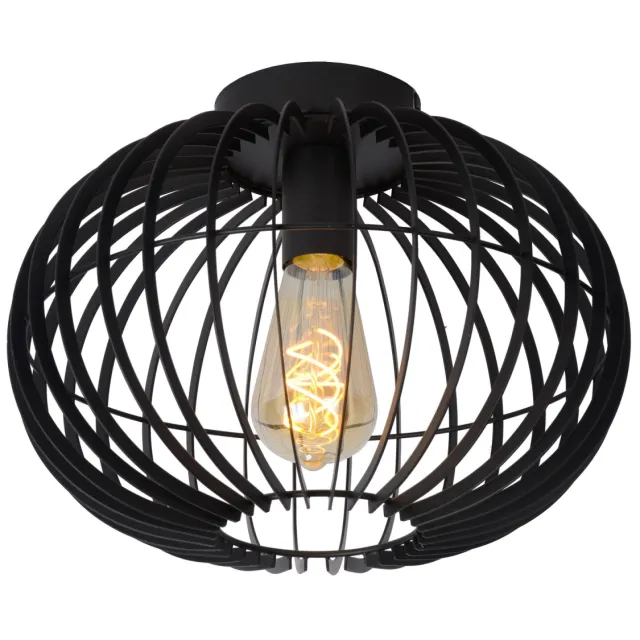 Lucide REDA - Plafonnière - Ø 32 cm - 1xE27 - Zwart