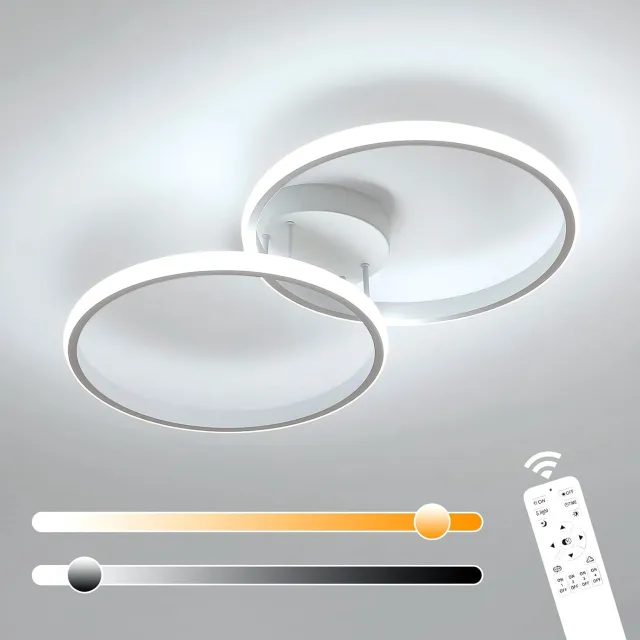 Riserva Modern, Eenvoudig - Plafondlamp - Wit - 2-lichts - Aluminium+IJzer+Silicone - Studiekamer, Slaapkamer, Keuken, Woonkamer, Eetkamer