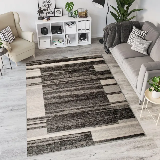 Tapiso Sari Vloerkleed Woonkamer Modern Tapijt Karpet Maat- 120x170 Beige Donker