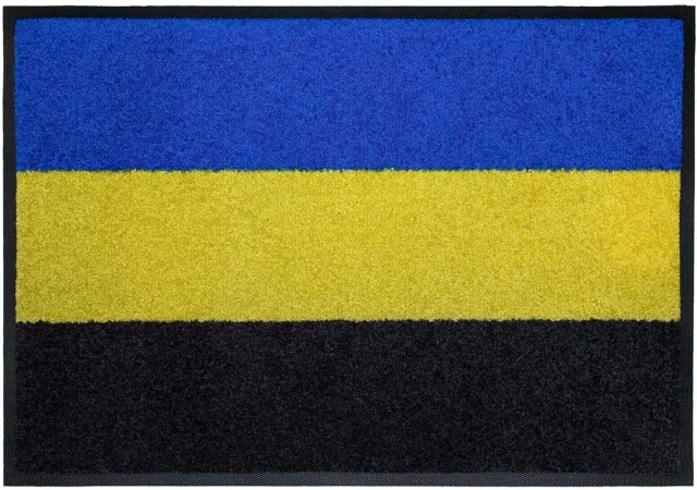 LogoMatz Deurmat Gelderland 40cm x 60cm - Antislip - Geschikt voor wasmachine - Kleurecht - Geen schadelijke weekmakers - Gemaakt in Europa - Gelderse vlag Blauw