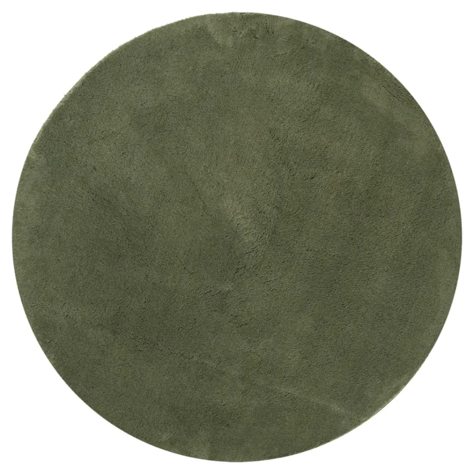 vidaXL Rug HUARTE Green Ø 200 cm 100% Polyester Plat, foto 3