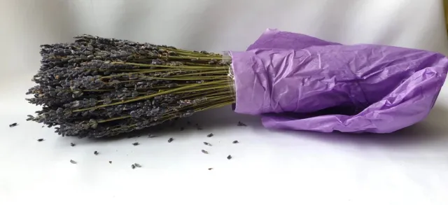 Bonheur de Provence droogbloemen boeket - bosje lavendel - gedroogde biologische lavendel uit de Provence paars