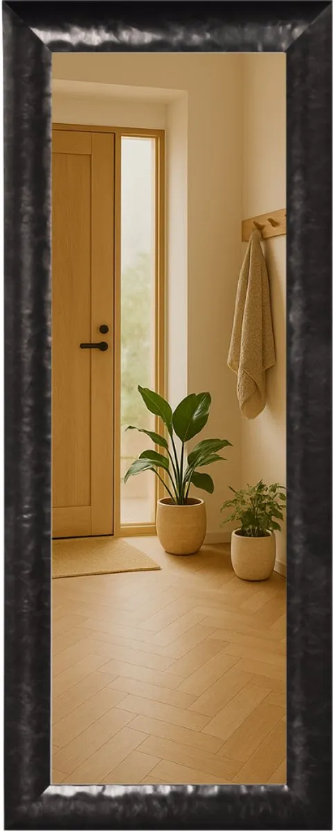 MISOU MIRRORS AND MORE MISOU - Passpiegel - Wandspiegel - Grote - Staande Spiegel - Rechthoekig - Zwart - Modern - 190x90cm - ELLI