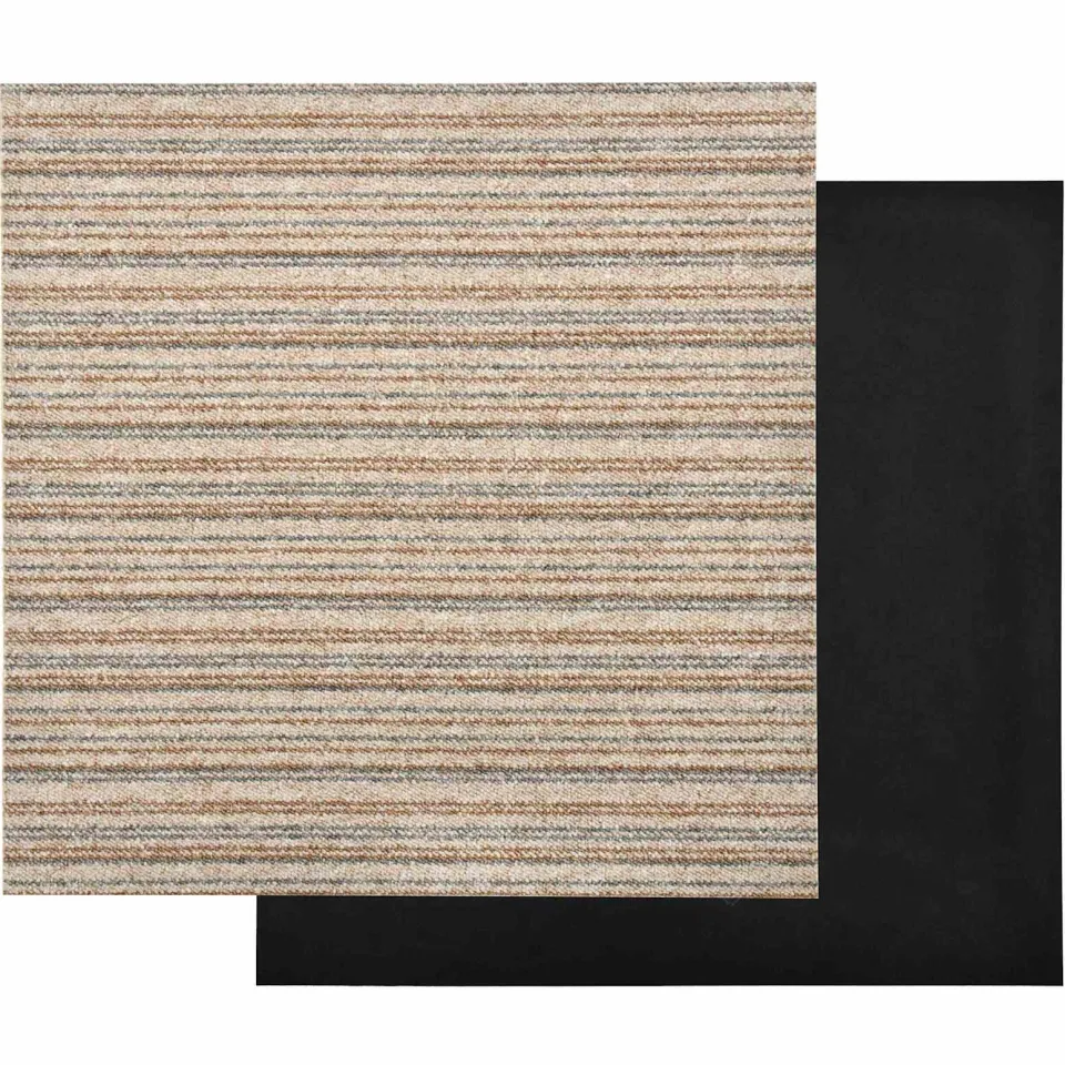 vidaXL Tapijt 20 st Gestreept Beige 50 x 50 cm 100% Polypropyleen, foto 3
