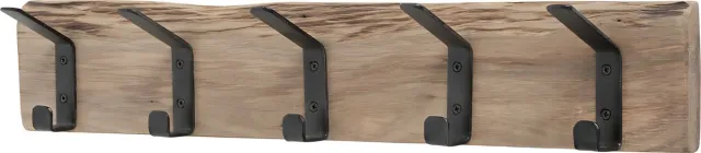 Dulaire Wandkapstok Hout Modern 5 haken bruin