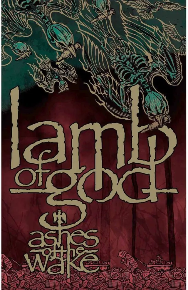Rock Off Lamb Of God - Ashes Of The Wake Textiel Poster - Multicolours