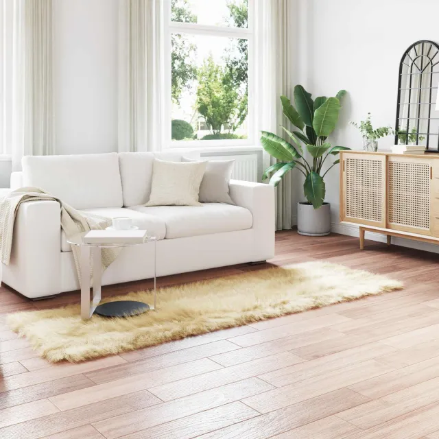 vidaXL Tapijt van imitatie TAFALLA Crèmekleurig 80 x 250 cm Polyester, foto 2