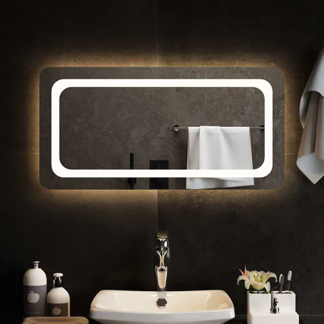 vidaXL Badkamerspiegel LED 80x40 cm Transparent