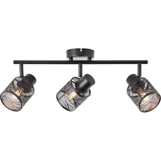 Brilliant Zwarte plafondlamp Bano 3-lichts - 99870/76