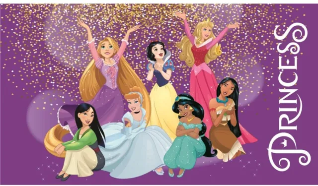 Disney Princess Party bathroom mat, doormat 40x60 cm Paars