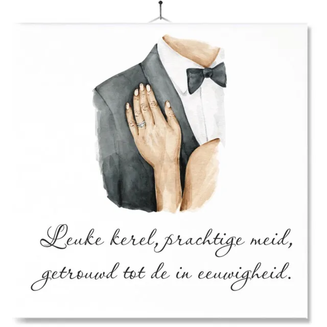MC Living Tegel Met Opdruk | Kado | Cadeau | Huwelijk | Getrouwd tot in de eeuwigheid Multi-Color