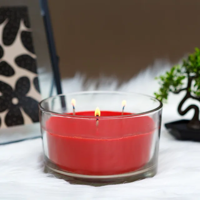 Vog & Arths Geurkaars - aardbei & room - 350 g 1 Stuks [58809A] Rood