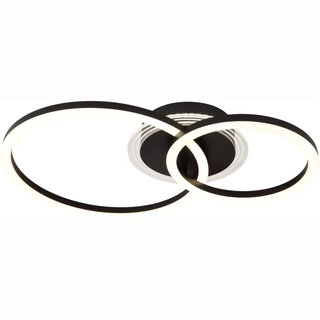 Globo Plafonniere - zwart - LORETTA - metaal - LED - 48039-30 - Globo