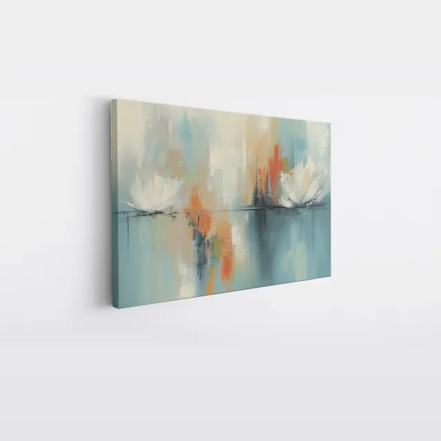 Saammp Canvas Schilderij - Minimalisitsch gekleurd - Abstract kunstwerk - 150x100 - Foto op canvas - Wanddecoratie - Muurdecoratie Woonkamer - Slaapkamer decoratie - Canvas Print multicolor