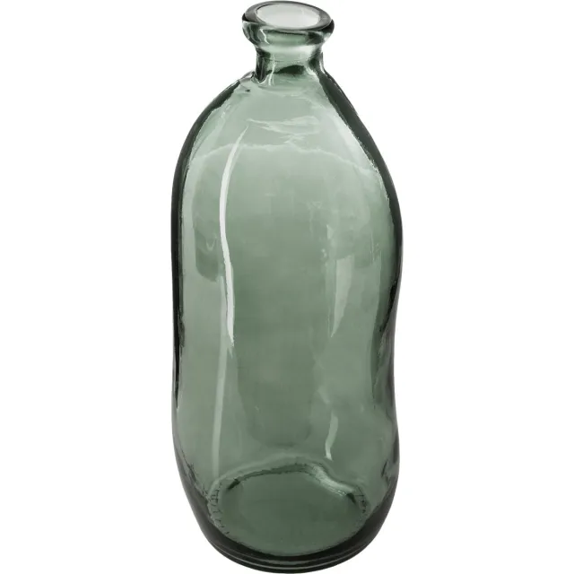 Atmosphera Créateur d'intérieur® Atmosphera bloemenvaas Pisa - Organische fles vorm - groen transparant - glas - 36 x 15 cm