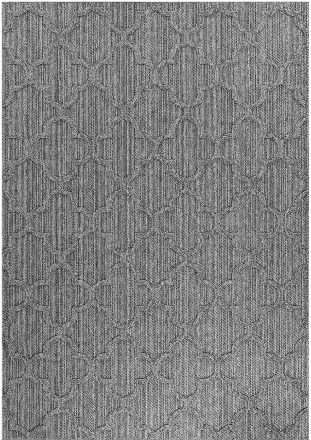 Dutch XXL Buitenkleed | Patara | Vierpassen | Grijs | 80x150 cm | Buitentapijt | Tuintapijt