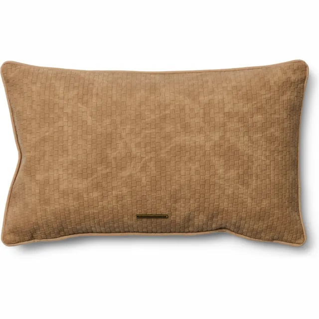 Riviera Maison Kussenhoes vierkant Bruin - Barrea Sierkussen 50x30, Sierkussenhoes - Polyester