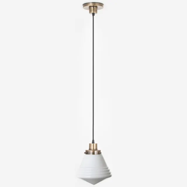 Coloured by Art Hanglamp aan snoer Luxe School Small 20's Brons - Art Deco Trade
