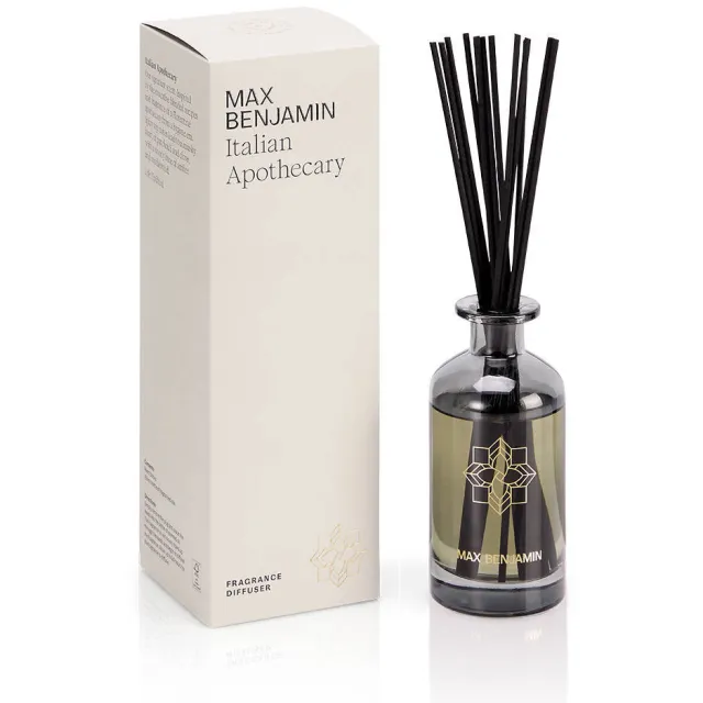 Max Benjamin geurstokjes - Italian Apothecary - 150 ml lichtgrijs